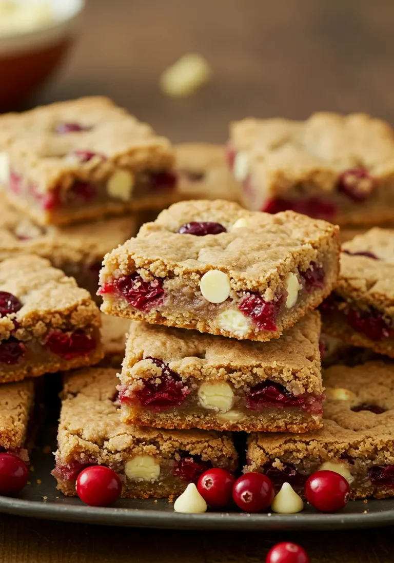 MAKE Cranberry White Chocolate Cookie Bars