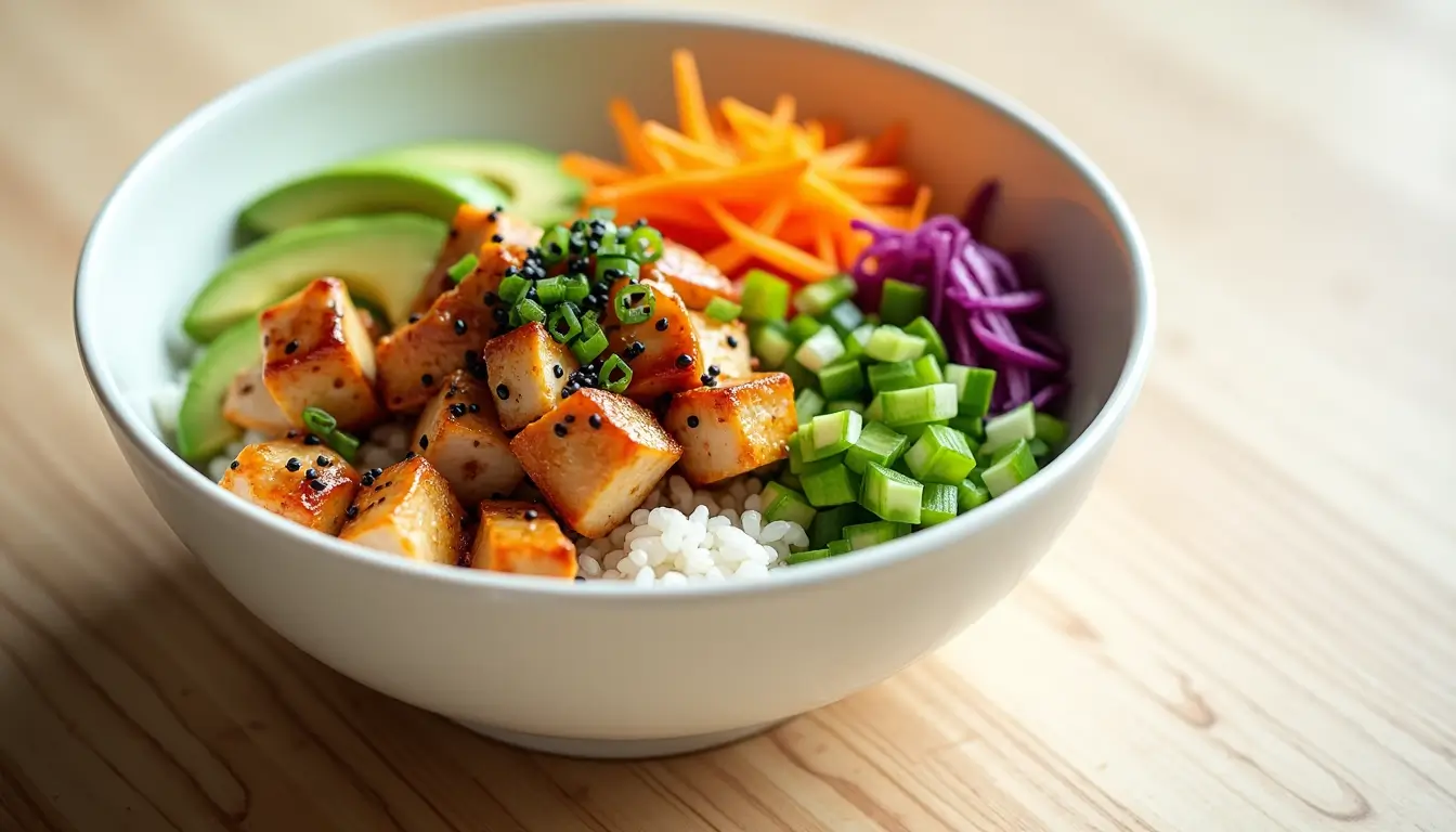 make Chicken Poke Bowl