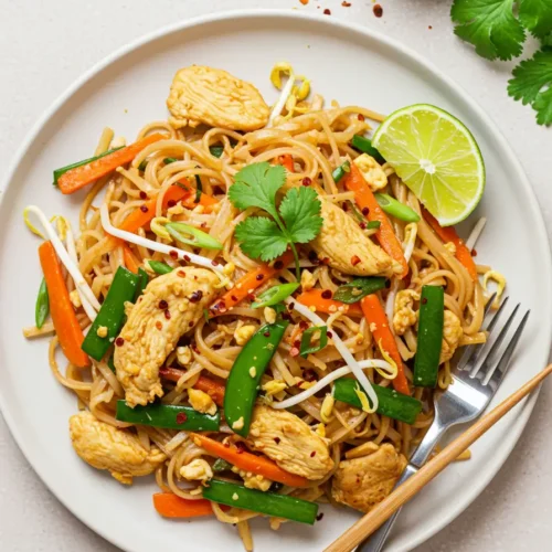 Easy Spicy Chicken Pad Thai