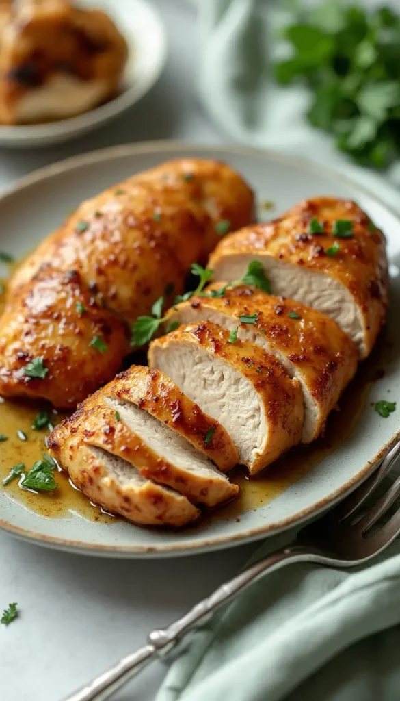 Golden, crispy melt-in-your-mouth chicken fresh out of the oven