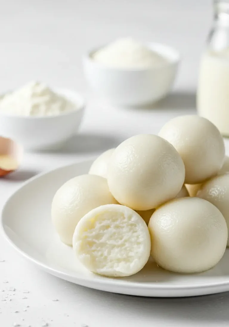 Sweet and soft Milk Balls made from milk powder, sugar, and ghee, served as a delicious snack or festive treat.