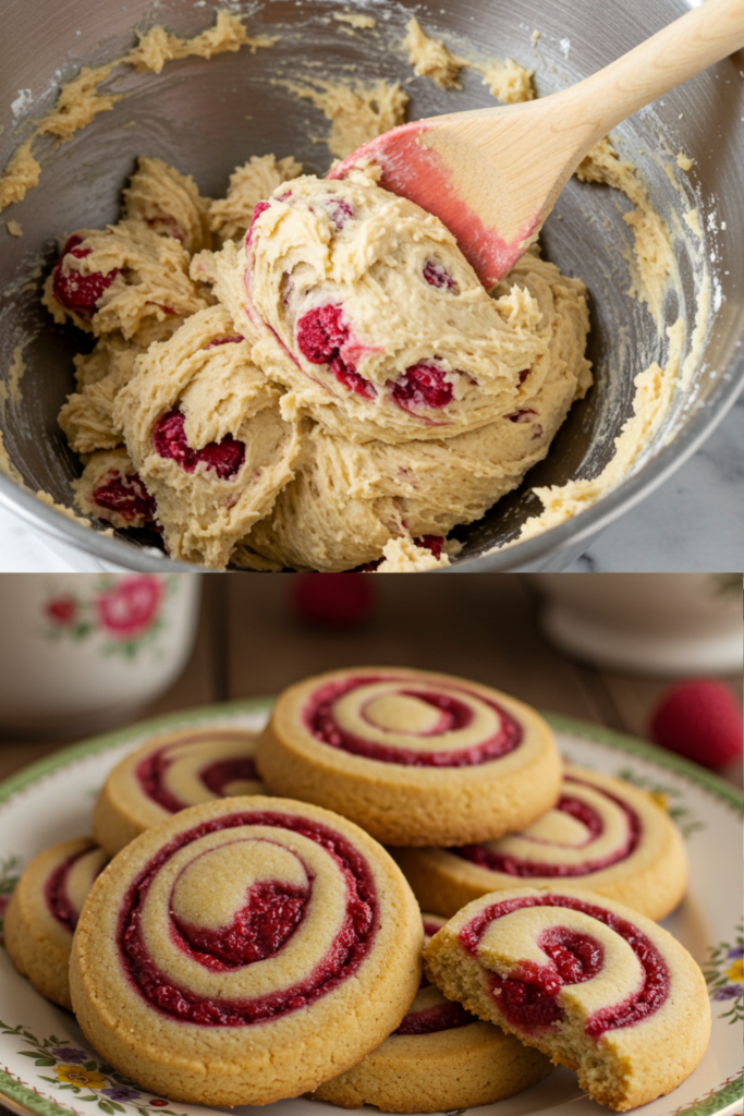 Raspberry Swirl Cookies